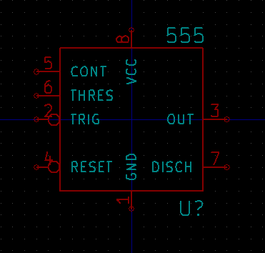 Screenshot the completed drawing of a symbol for the 555 component